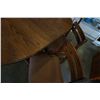 Image 2 : SOLID OAK DINING TABLE WITH 2 EXTENTIONS AND 4 CHAIRS