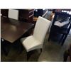 Image 3 : IKEA DRAWLEAF TABLE AND 4 WHITE LEATHER LOOK CHAIRS