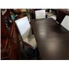 Image 4 : IKEA DRAWLEAF TABLE AND 4 WHITE LEATHER LOOK CHAIRS