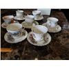 Image 3 : 7 ANTIQUE CHINA CUPS AND SAUCERS