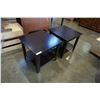 Image 1 : PAIR OF ESPRESSO FINISH ENDTABLES