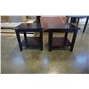 Image 2 : PAIR OF ESPRESSO FINISH ENDTABLES