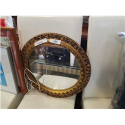 ROUND GUILT FRAMED MIRROR