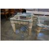 Image 3 : OAK GLASSTOP COFFEE AND ENDTABLE SET