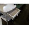 Image 3 : PAIR OF WHITE 1 DRAWER ENDTABLES