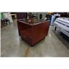 Image 1 : LARGE GLASSTOP ONE DRAWER ENDTABLE