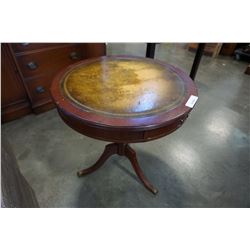 LEATHER INSERT PARLOUR TABLE