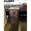 Image 1 : RUSTIC WOODEN 3 DRAWER STAND 24"H X 10"W X 6.5"D