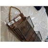 Image 2 : RUSTIC HANGING WOOD AND METAL MAIL HOLDER