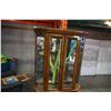 Image 2 : BOWED FRONT DISPLAY CABINET CRACKED BACK MIRROR