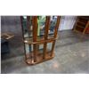 Image 3 : BOWED FRONT DISPLAY CABINET CRACKED BACK MIRROR