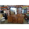 Image 1 : PILGRIM PINE DRESSER WITH HUTCH TOP APPROX 80 INCHES TALL