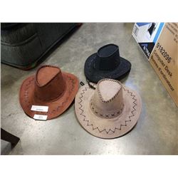 Lot of 5 new cowboy hats