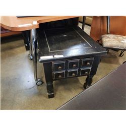 BLACK 1 DRAWER NIGHTSTAND