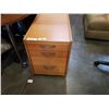 Image 2 : MAPLE 3 DRAWER ROLLING FILING CABINET