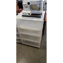 4 TIER STACKING STORAGE BINS ON WHEELS