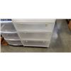 Image 3 : 4 TIER STACKING STORAGE BINS ON WHEELS