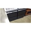 Image 1 : PAIR OF BLACK 2 DRAWER NIGHTSTANDS