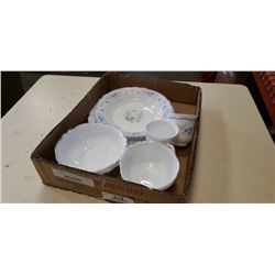 ARCOPAL FRANCE BLUE AND WHITE DISH SET