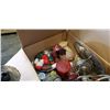 Image 3 : Box of candles, candle holders and hanging light
