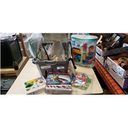 Tote of lego sets and more