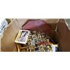 Image 4 : Box of vintage collectibles and shoe polisher etc