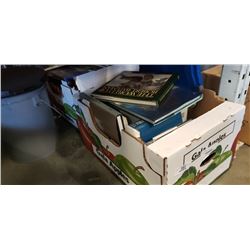 2 boxes of hardcover books