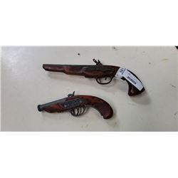 2 DECORATIVE FLINTLOCK PISTOLS