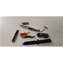 LOT OF KNIVES AND BOTTLE OPENERS