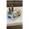 Image 1 : BONE CHINA FLOWER, CERAMIC BUTTERFLY AND ANIMAL LIDDED DISHES AND FIGURES