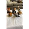 Image 1 : LOT OF 4 FIGURES, 2 ARE WINE BOTTLE HOLDERS