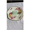 Image 6 : HUMLEBAEK DENMARK PLATE, GLADSTONE BONE CHINA PLATE, BOHEMIAN CZECH BOWL AND WELCOME WALL HANGING AN