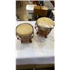 Image 1 : 2 BONGO DRUMS APPROX 8 INCHES TALL