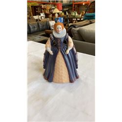 1984 FRANKLIN PORCELAIN ELIZABETH 1 LIMITED EDITION FIGURE - APPROX 8 INCHES TALL