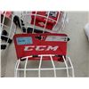 Image 2 : 5 CCM FM580 WHITE ADULT LARGE HOCKEY FACE MASKS - APPROX VALUE $250