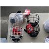 Image 2 : 2 WHITE AND 2 BLACK ADULT LARGE CCM FM580 CAGES, 1 JUNIOR - RETAIL $250