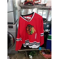 CHICAGO BLACKHAWKS OFFICIALLY LICENSED REEBOK PREMIER JERSEY AND NEW HAT - RETAIL $175