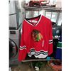 Image 1 : CHICAGO BLACKHAWKS OFFICIALLY LICENSED REEBOK PREMIER JERSEY AND NEW HAT - RETAIL $175