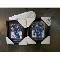 2 FRAMED BOESER AND HORVAT VANCOUVER CANUCKS PICTURES