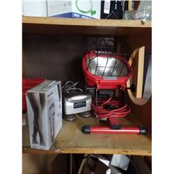 ELECTRIC MASSAGER, SHAVER AND SHOP LIGHT