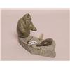 Image 1 : Inuit Soapstone Carving - Hunter and Se