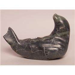 Inuit Soapstone Carving of a Seal