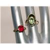 Image 1 : Two Solid Gold Rings with Gemstones