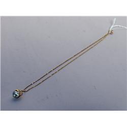 22 K Gold Chain and Pearl Pendant