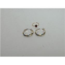 Jewelry: Gold Earrings and Ring