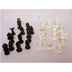 Rare Carved Chess Figures