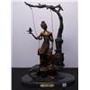 Image 1 : Patinated Bronze Lady on a Swing