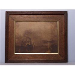 Antique Oak Framed Turner Print