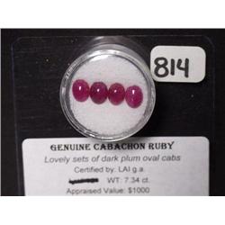 Natural Gemstones: Cabachon Ruby
