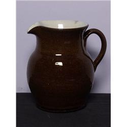 Unusual Glazed Pottery Pitcher